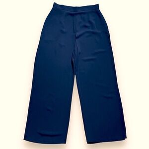 MSK Womens Pants Size L Black Chiffon Split Sheer Overlay Palazzo Flown Trouser